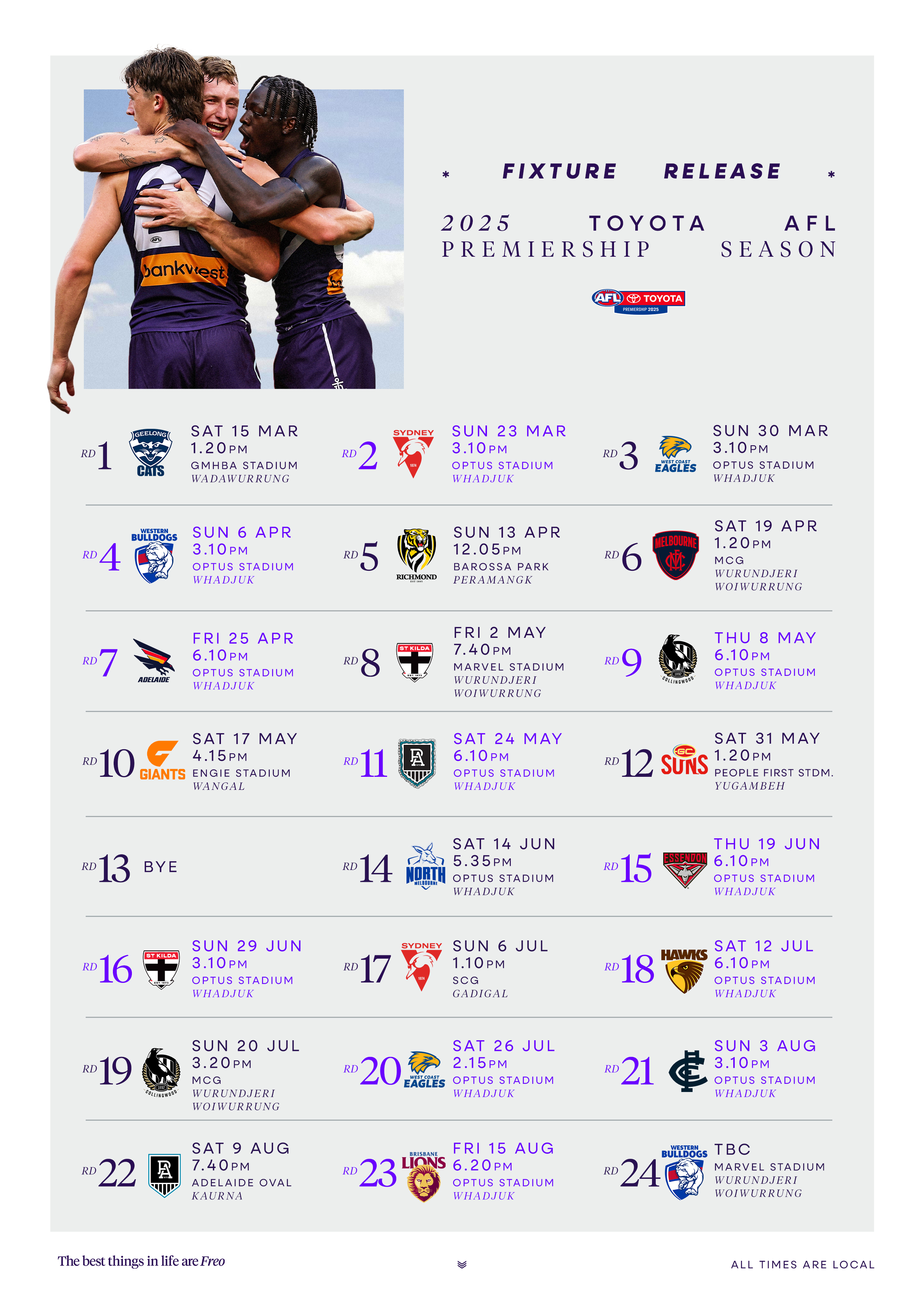 2025 AFL Fixture R16-24