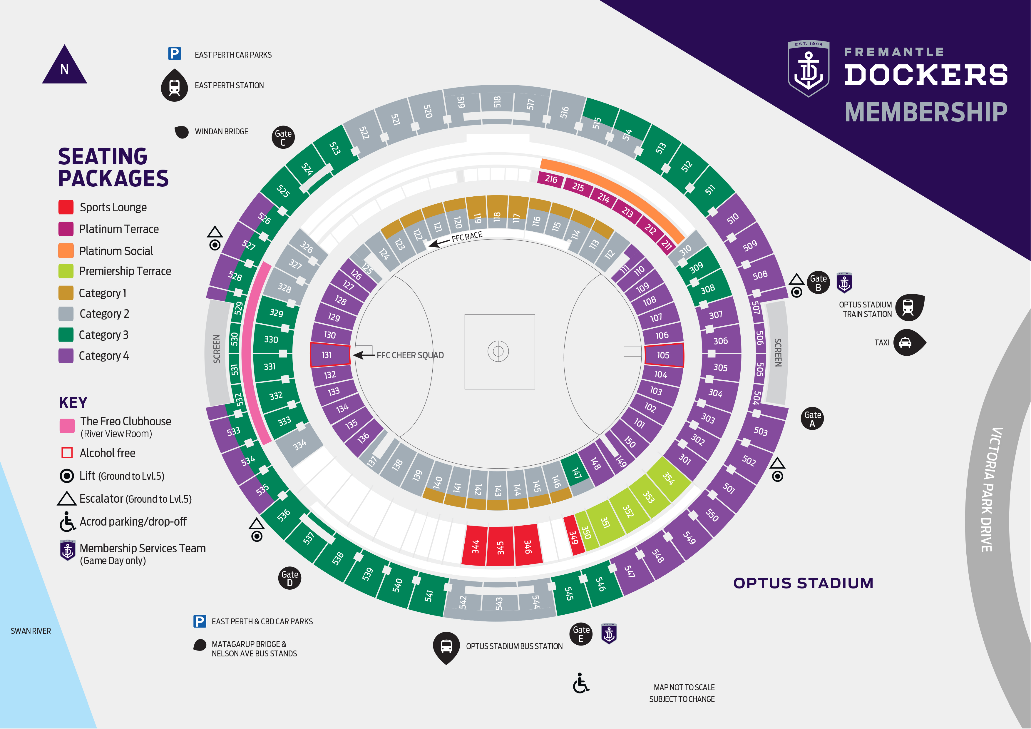 Optus Stadium Map